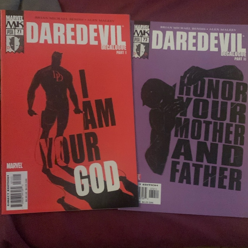 5 Daredevil Comics Decalogue vol 1-5 editions 71-75